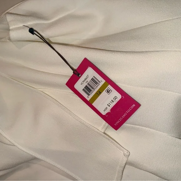 Vince Camuto Ivory Halter Bow Midi Dress - Picture 9 of 9